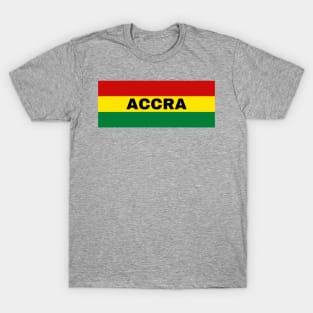 Accra City in Ghana Flag Colors T-Shirt